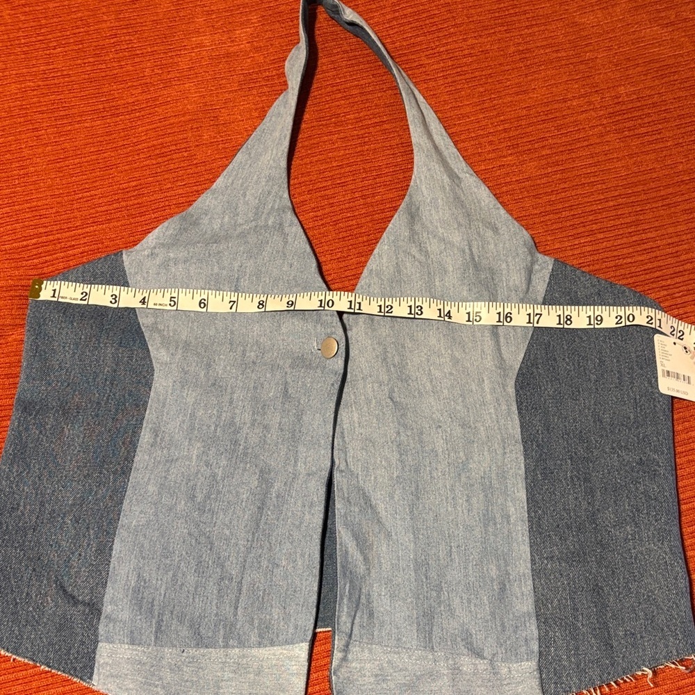 Free People Halter Denim Vest | XL - Picture 5 of 5